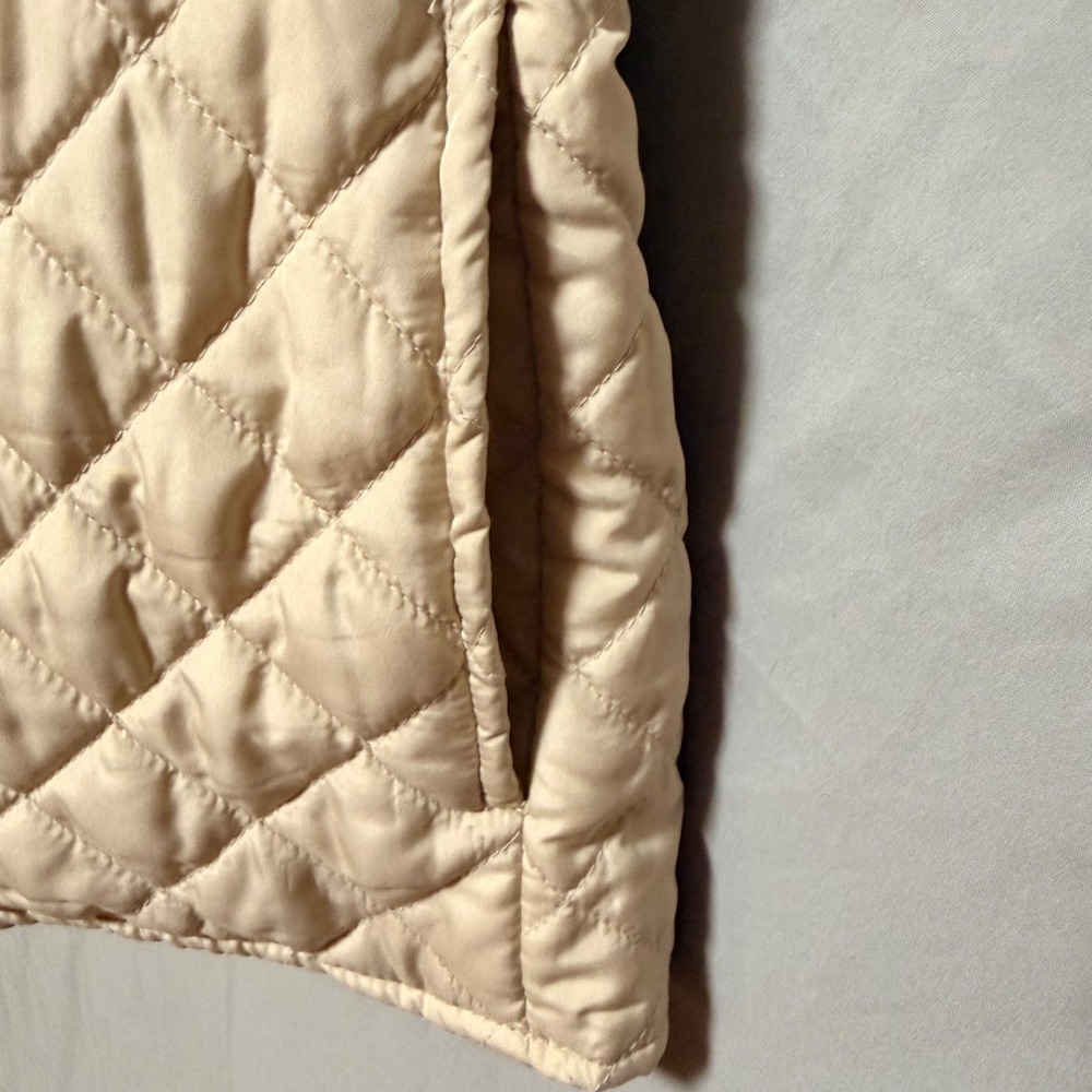 Charter Club Reversible Vest Leopard Print/Beige Soft Pockets Quilted Zip Sz XL - Picture 5 of 13